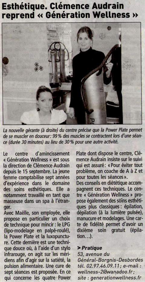 génération wellness presse vannes